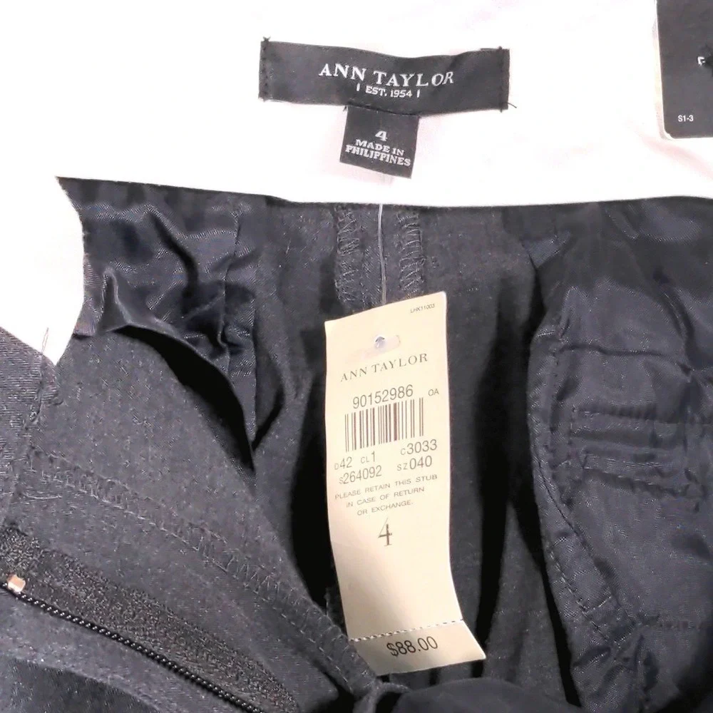 Ann Taylor Womens 4 Modern Fit Trouser Leg Gray Dress Pants Professional NWT - Picture 6 of 11